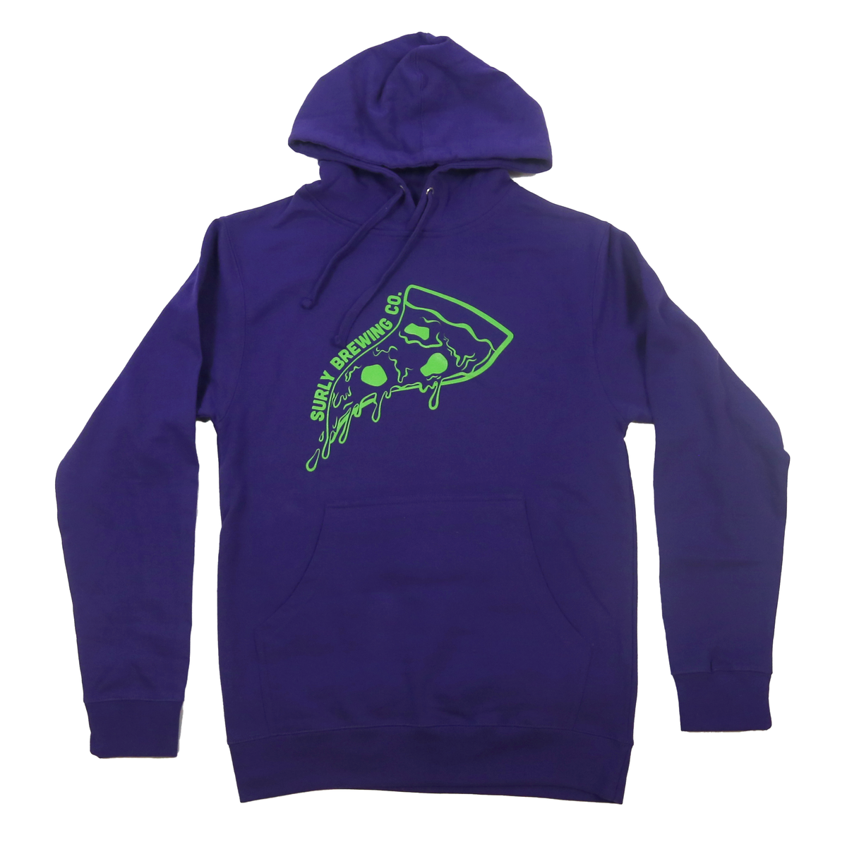 Drippy Pizza Pullover Hoodie Purple Surly Brewing Co