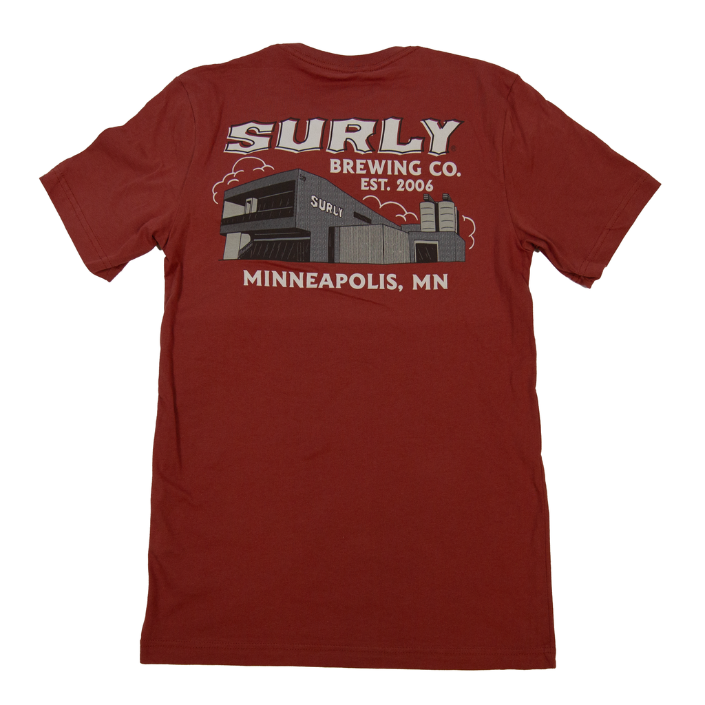Surly Building Left Chest Tee - Rust