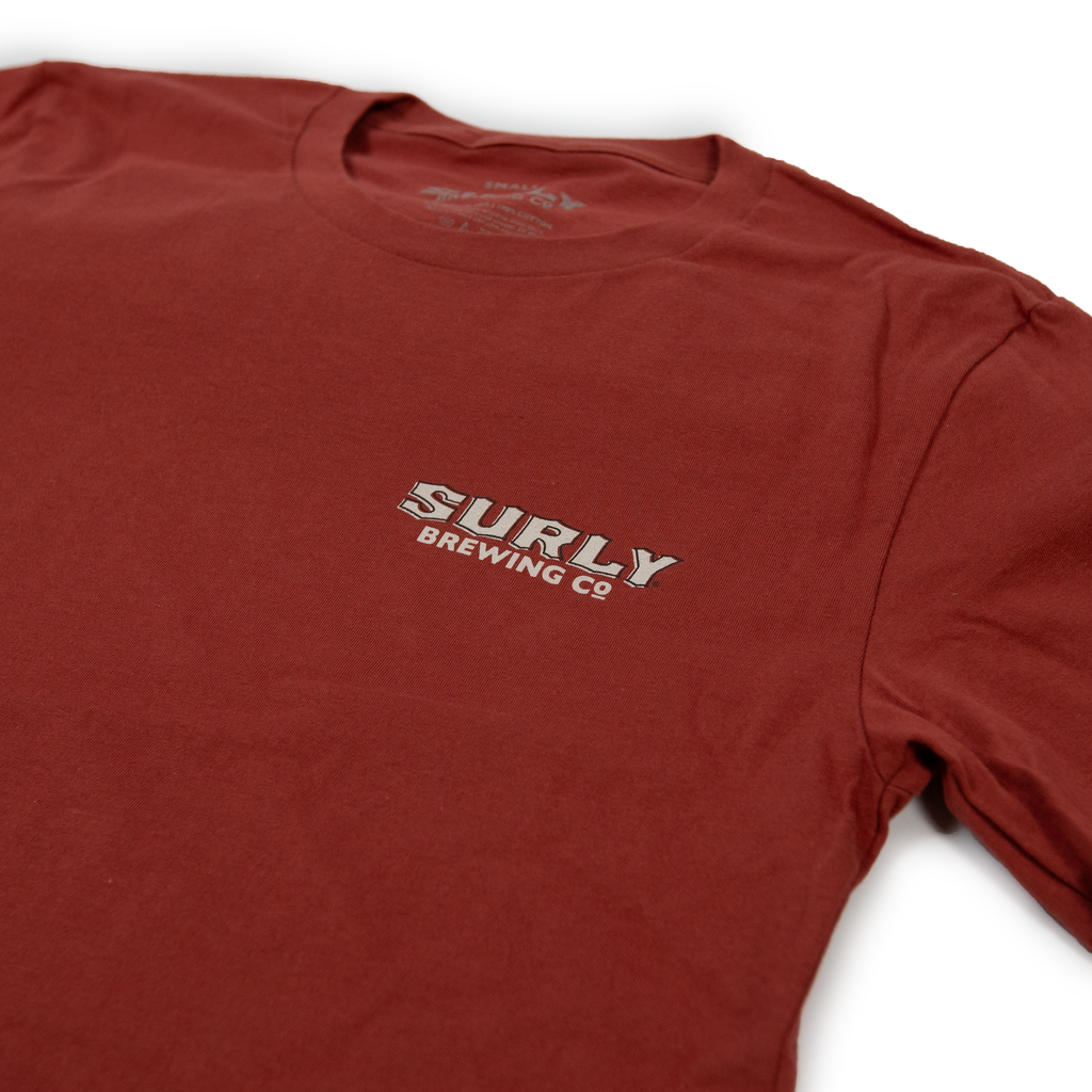 Surly Building Left Chest Tee - Rust