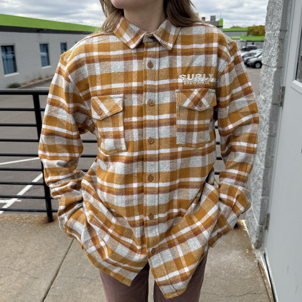 Text Logo Flannel - Wheat