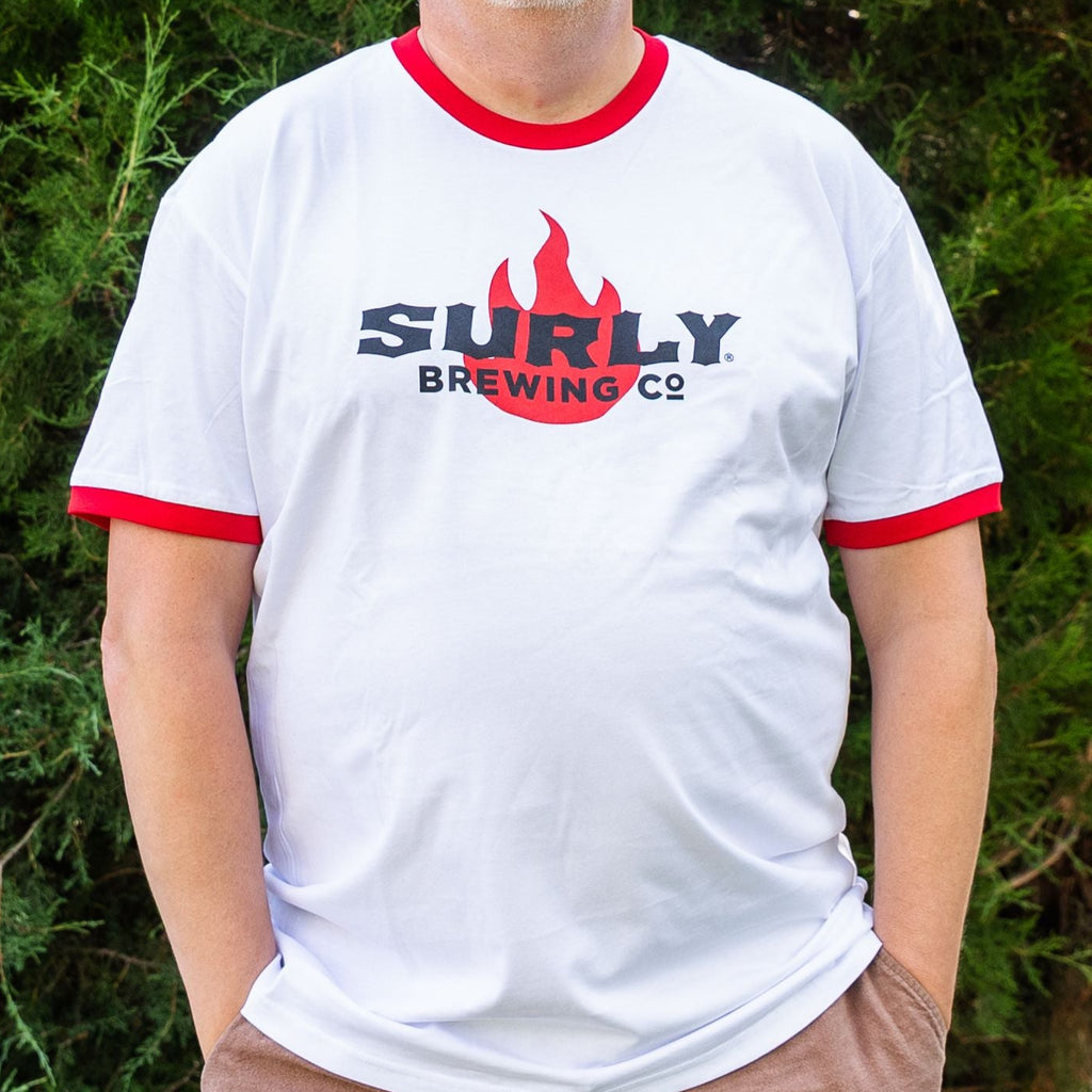 Text Flame Ringer Tee