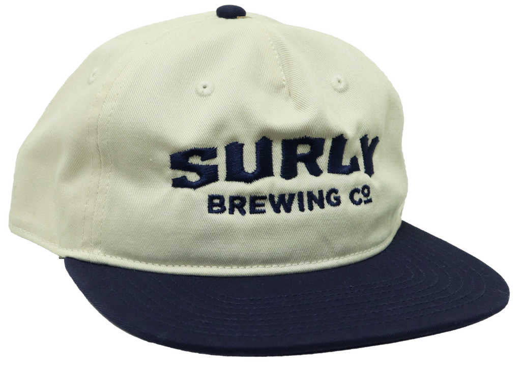 Arched Text Logo Two-tone Hat - Navy