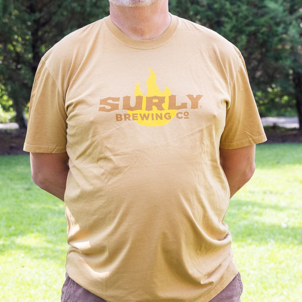 Text Flame Tee - Yellow