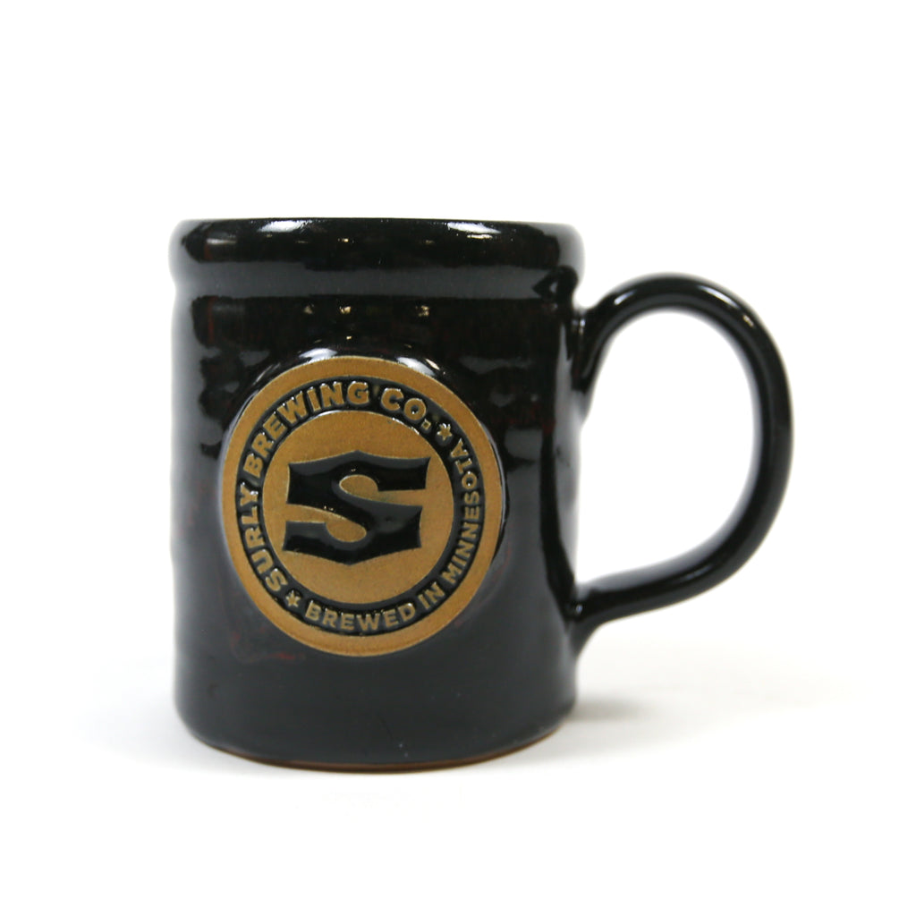 Deneen Pottery Surly S Logo Black Camper Mug