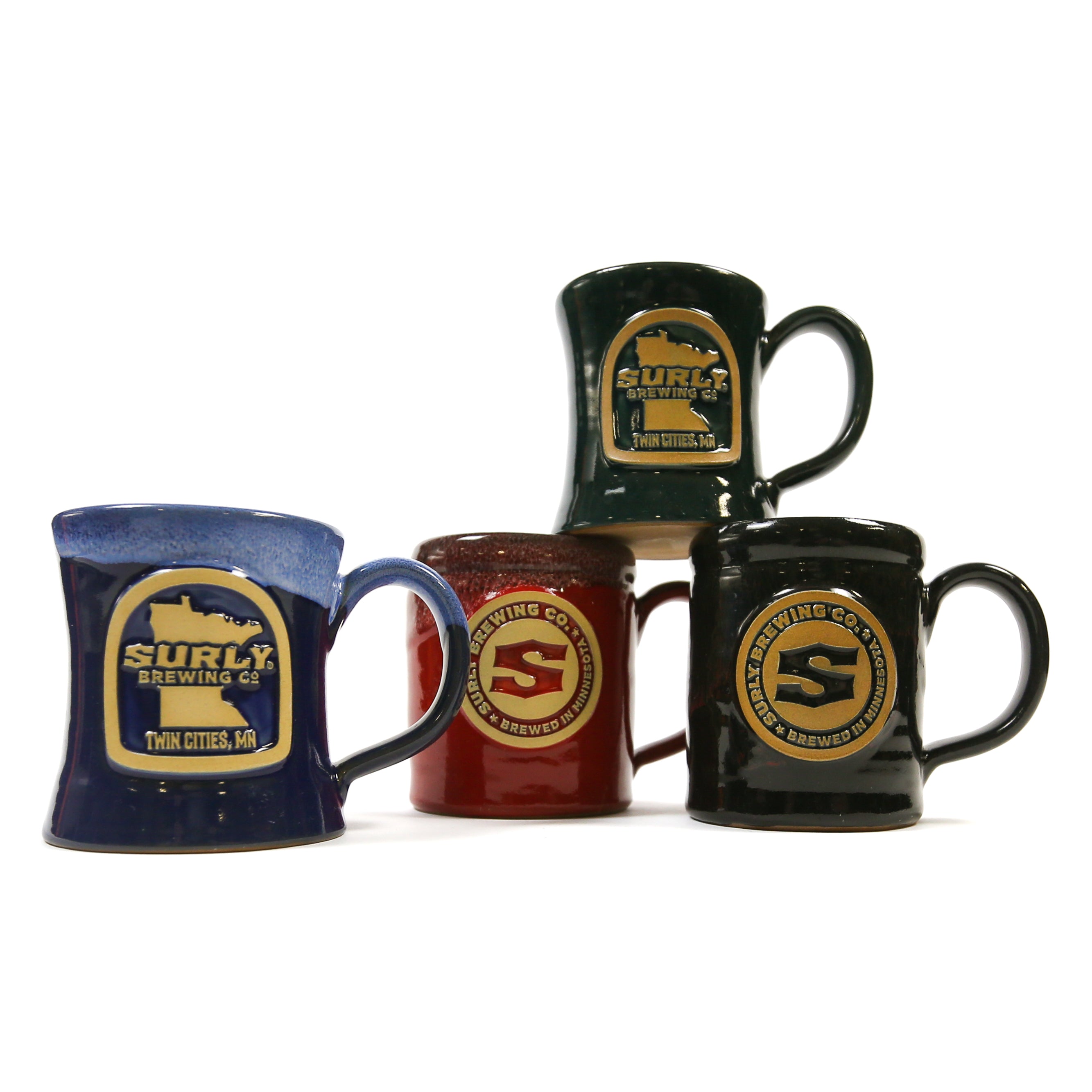 Deneen Pottery Surly S Logo Red Camper Mug | Surly Brewing Co.