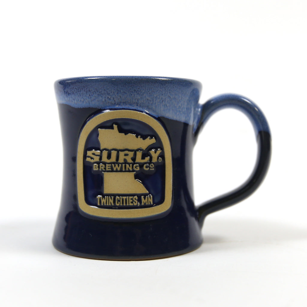 Deneen Pottery Surly Minnesota State Navy Blue Mug
