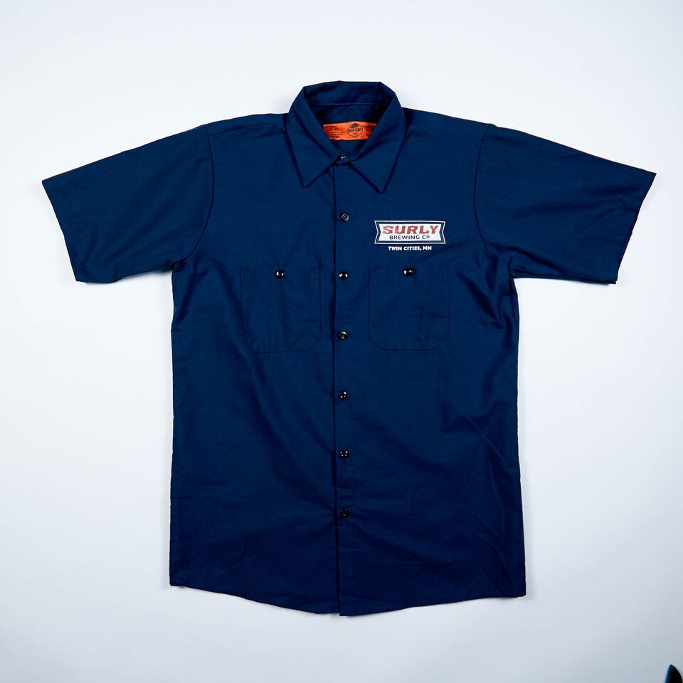 Men's Badge Logo Brewer Work Shirt - Navy