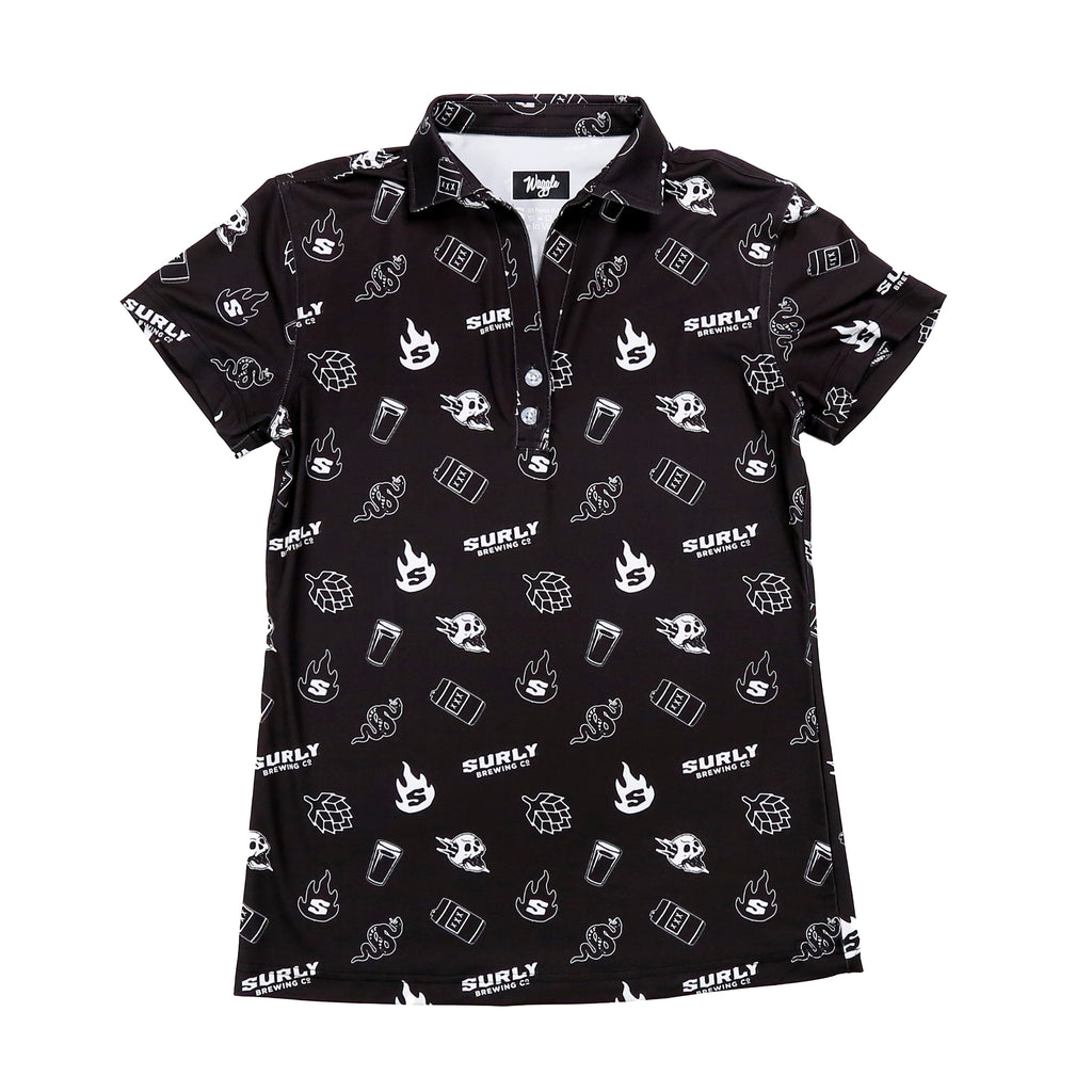 Surly x Waggle Women's Polo - Black