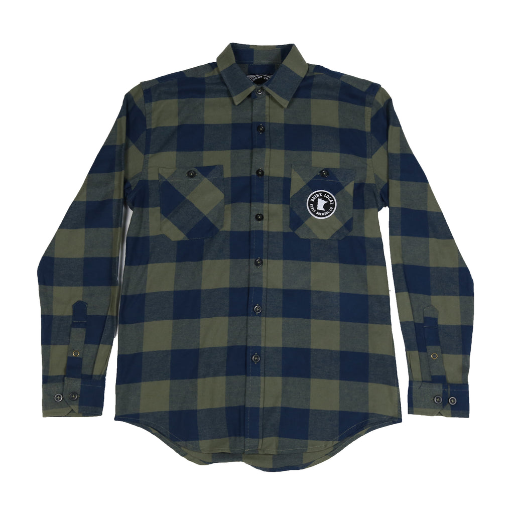 Surly Drink Local Flannel - Blue & Green