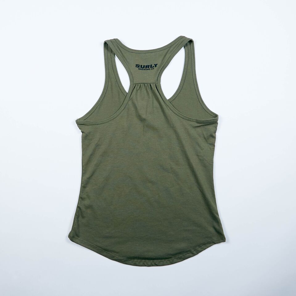 Women's Get Surly Tank - Military Green