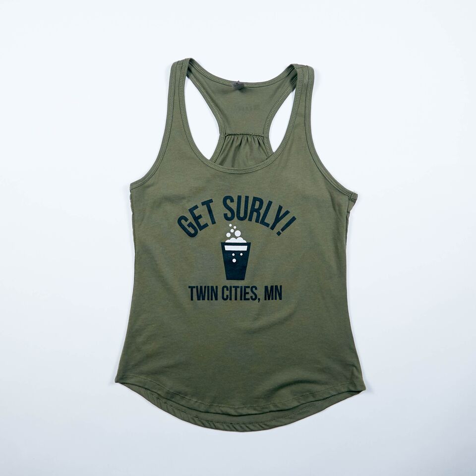 Women's Get Surly Tank - Military Green